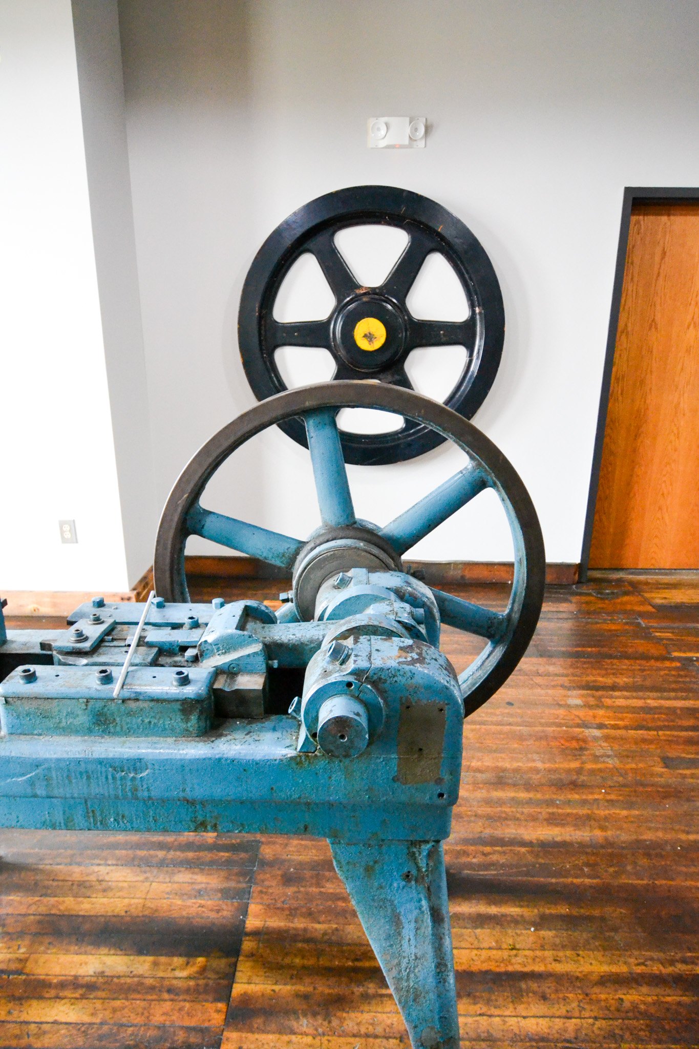 Original bolt-making equipment preserved in the building